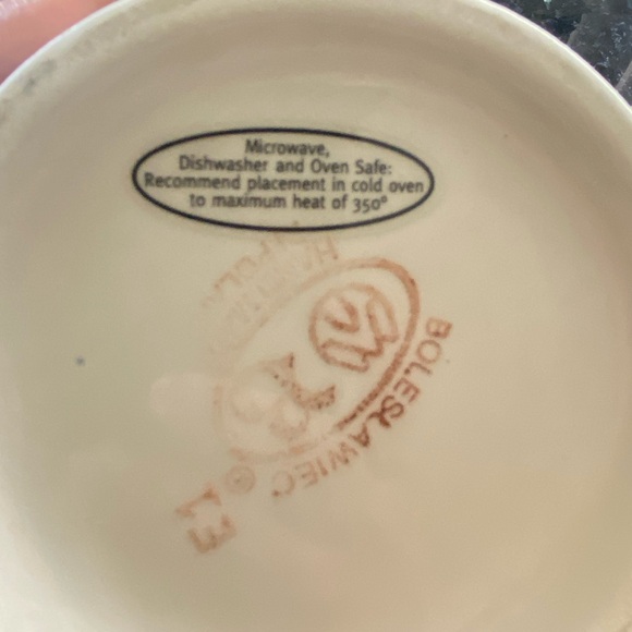 BOLESLAWIEC Polish Pottery Blue Pitcher 24 oz - Picture 7 of 10